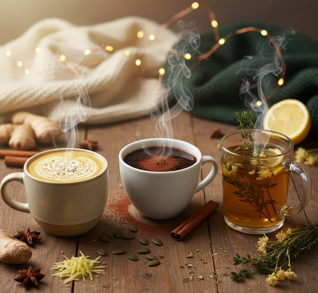 hiver 3 boissons chaudes