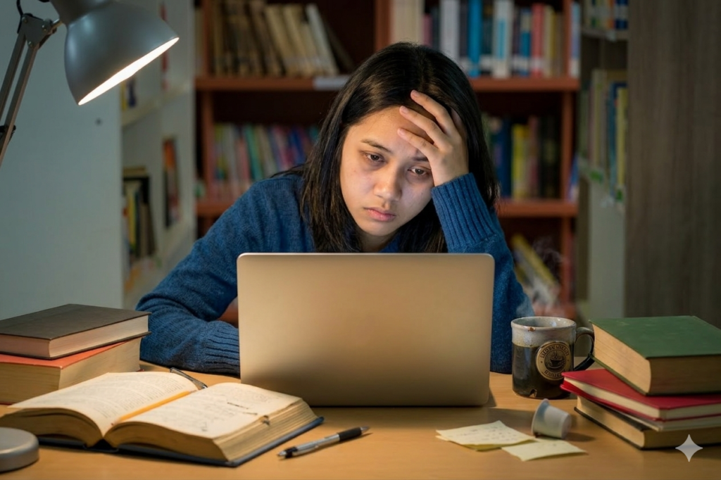 image illustrant un article du blog maryse-naturo.fr sur le stress étudiant